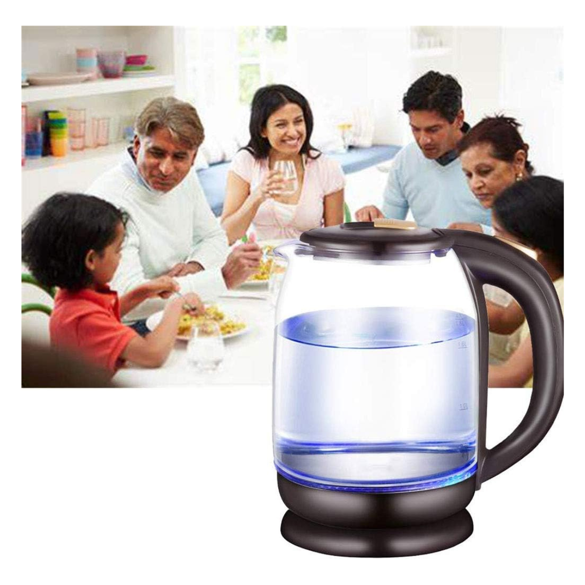 Hervidor eléctrico de vidrio premium 1,7lts
